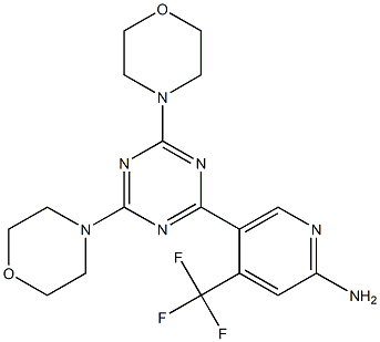 5-(4,6-dimorpholino-1,3,5-triazin-2-yl)-4-(trifluoromethyl)pyridin-2-amine CAS#: 1225037-39-7