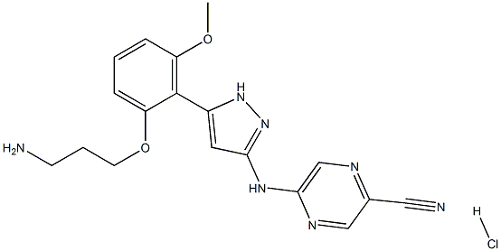 5-(5-(2-(3-aMinopropoxy)-6-Methoxyphenyl)-1H-pyrazol-3-ylaMino)pyrazine-2-carbonitrile hydrochloride CAS#: 1234015-54-3