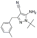 5-Amino-1-tert-butyl-3-(3-methylbenzyl)-4-cyanopyrazole CAS#: 1185162-28-0