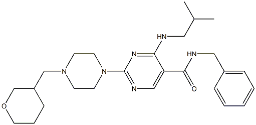 5-PyriMidinecarboxaMide, 4-[(2-Methylpropyl)aMino]-N-(phenylMethyl)-2-[4-[(tetrahydro-2H-pyran-3-yl)Methyl]-1-piperazinyl]- CAS#: 1332708-14-1