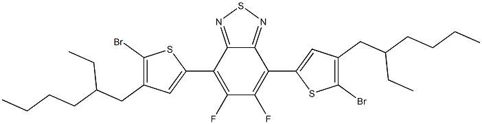 5,6-difluoro-4,7-bis-(5-bromo-4-(2-ethylhexyl)-2-thienyl)-2,1,3-benzothiadiazole CAS#: 1293389-31-7