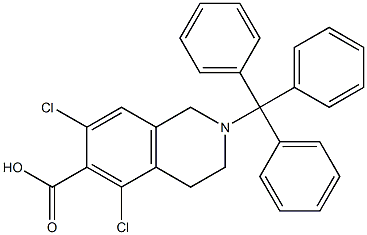 5,7-dichloro-2-trityl-1,2,3,4-tetrahydroisoquinoline-6-carboxylic acid CAS#: 1194550-56-5
