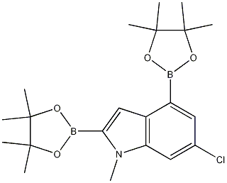 6-Chloro-1-methyl-2,4-bis(4,4,5,5-tetramethyl-1,3,2-dioxaborolan-2-yl)-1H-indole CAS#: 1256360-39-0