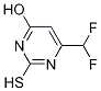 6-(difluoromethyl)-2-mercaptopyrimidin-4-ol CAS#: 1204298-76-9