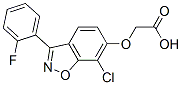 ((7-chloro-3-(2-fluorophenyl)-1,2-benzisoxazol-6-yl)oxy)acetic acid CAS#: 72498-57-8