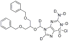 9-[[2-Benzyloxy-1-(benzyloxymethyl)-ethoxy]-methyl]-6-chloroguanine-d5 CAS#: 1184968-31-7