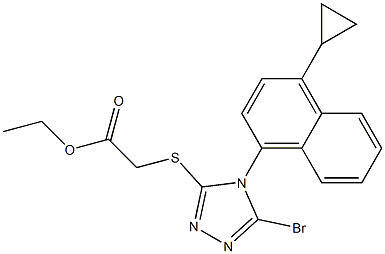 Acetic acid, 2-[[5-bromo-4-(4-cyclopropyl-1-naphthalenyl)-4H-1,2,4-triazol-3-yl]thio]-, ethyl ester CAS#: 1158970-52-5