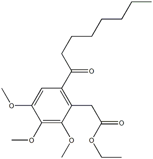 Benzeneacetic acid, 2,3,4-triMethoxy-6-(1-oxooctyl)-, ethyl ester CAS#: 1258275-73-8