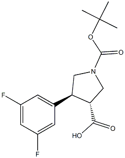 Boc-(+/-)-trans-4-(3,5-difloro-phenyl)-pyrrolidine-3-carboxylic acid CAS#: 1329835-75-7