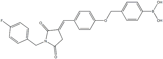 Boronic acid, B-[4-[[4-[(E)-[1-[(4-fluorophenyl)Methyl]-2,5-dioxo-3-pyrrolidinylidene]Methyl]phenoxy]Methyl]phenyl]- CAS#: 1312201-54-9