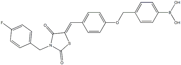 Boronic acid, B-[4-[[4-[(Z)-[3-[(4-fluorophenyl)Methyl]-2,4-dioxo-5-thiazolidinylidene]Methyl]phenoxy]Methyl]phenyl]- CAS#: 1312201-00-5