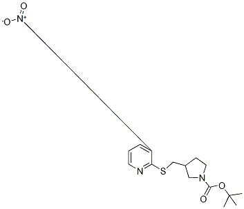 3-(3-Nitro-pyridin-2-ylsulfanylMethyl)-pyrrolidine-1-carboxylic acid tert-butyl ester CAS#: 1353979-04-0