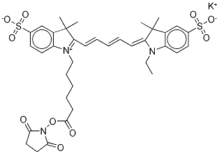 CYANINE 5 MONOFUNCTIONAL HEXANOIC ACID DYE, SUCCINIMIDYL ESTER, POTASSIUM SALT CAS#: 1358906-77-0