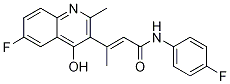 (E)-3-(6-Fluoro-4-hydroxy-2-methylquinolin-3-yl)-N-(4-fluorophenyl)but-2-enamide CAS#: 1150271-29-6