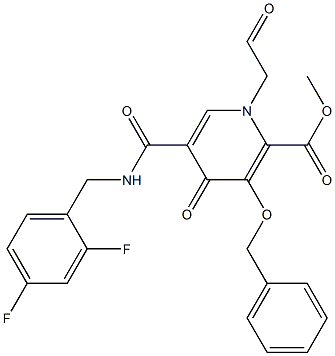 Methyl 5-[[[(2,4-difluorophenyl)methyl]amino]carbonyl]-1-(2-oxoethyl)-4-oxo-3-[(phenylmethyl)oxy]-1,4-dihydro-2-pyridinecarboxylate CAS#: 1229006-25-0