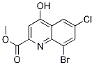 Methyl8-bromo-6-chloro-4-hydroxyquinoline-2-carboxylate CAS#: 1133116-01-4