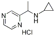 N-(1-(pyrazin-2-yl)ethyl)cyclopropanaMine hydrochloride, 98+% C9H14ClN3, Molecular Weight 199.68 CAS#: 1185320-04-0