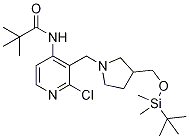 N-(3-((3-((tert-Butyldimethylsilyloxy)methyl)pyrrolidin-1-yl)methyl)-2-chloropyridin-4-yl)pivalamide CAS#: 1186310-83-7