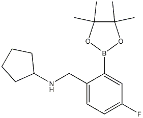 N-(4-Fluoro-2-(4,4,5,5-tetramethyl-1,3,2-dioxaborolan-2-yl)benzyl)cyclopentanamine CAS#: 1256360-61-8