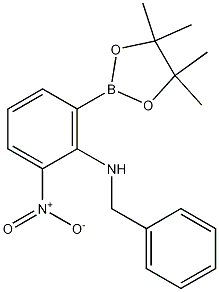 N-Benzyl-2-nitro-6-(4,4,5,5-tetramethyl-1,3,2-dioxaborolan-2-yl)aniline CAS#: 1256360-35-6
