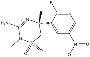 (R)-3-amino-5-(2-fluoro-5-nitrophenyl)-2,5-dimethyl-5,6-dihydro-2H-1,2,4-thiadiazine 1,1-dioxide CAS#: 1286770-45-3