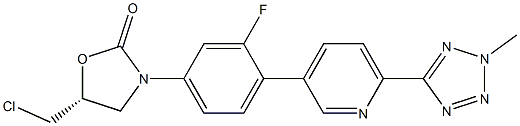 (R)-5-(chloromethyl)-3-(3-fluoro-4-(6-(2-methyl-2H-tetrazol-5-yl)pyridin-3-yl)phenyl)oxazolidin-2-one CAS#: 1239662-46-4