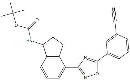 (R)-tert-butyl (4-(5-(3-cyanophenyl)-1,2,4-oxadiazol-3-yl)-2,3-dihydro-1H-inden-1-yl)carbamate CAS#: 1306763-71-2