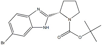 S-1-Pyrrolidinecarboxylic acid, 2-(6-bromo-1H-benzimidazol-2-yl)-, 1,1-dimethyleth CAS#: 1208007-67-3