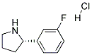 (S)-2-(3-FLUOROPHENYL)PYRROLIDINE HYDROCHLORIDE CAS#: 1360442-16-5