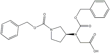(S)-2-((Benzyloxycarbonyl)(1-(benzyloxycarbonyl)pyrrolidin-3-yl)amino)acetic acid CAS#: 1184179-07-4