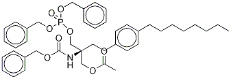 (S)-2-(Benzyloxycarbonyl)amine-2-(acetoxy)methyl-1-(dibenzyl) phosphoryloxy-4-(4-octylphenyl)butane CAS#: 1217779-54-8