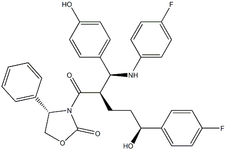 (S)-3-((2R,5S)-5-(4-fluorophenyl)-2-((S)-(4-fluorophenylaMino)(4-hydroxyphenyl)Methyl)-5-hydroxypentanoyl)-4-phenyloxazolidin-2-one CAS#: 1185883-40-2