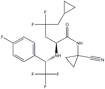 (S)-N-(1-Cyanocyclopropyl)-5-cyclopropyl-4,4-difluoro-2-((S)-2,2,2-trifluoro-1-(4-fluorophenyl)ethylaMino)pentanaMide CAS#: 1267593-96-3
