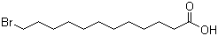 Structure of 12-bromododecanoic acid CAS 73367-80-3