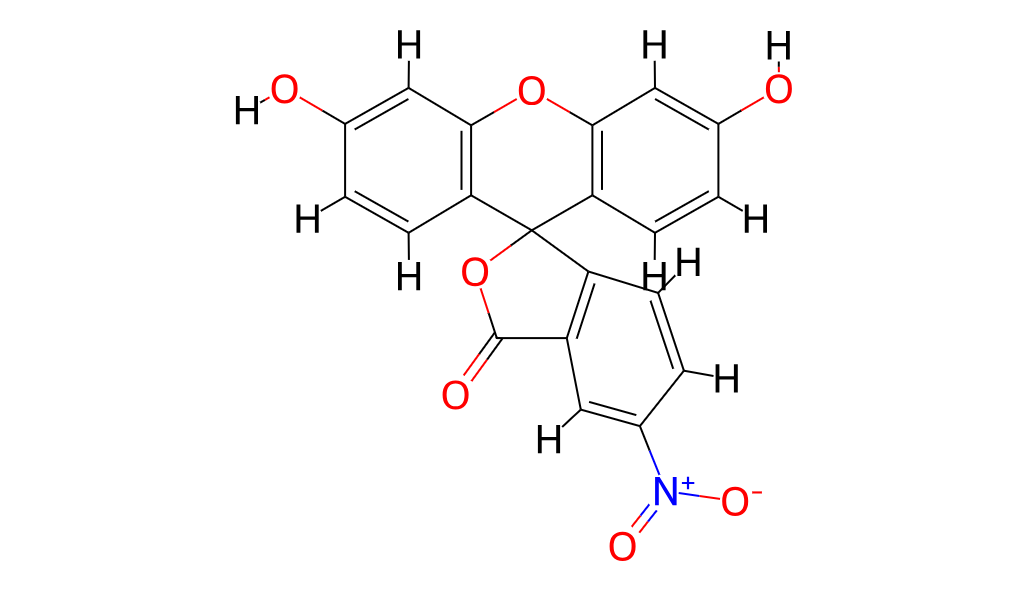 Structure of 5(6)-Nitrofluorescein CAS 78512-32-0