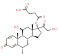 Structure of methylprednisolone 17-hemisuccinate CAS 77074-42-1