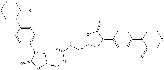 Urea, N,N'-bis[[(5S)-2-oxo-3-[4-(3-oxo-4-Morpholinyl)phenyl]-5-oxazolidinyl]Methyl]- CAS#: 1365267-35-1
