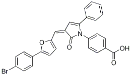 (Z)-4-(3-((5-(4-broMophenyl)furan-2-yl)Methylene)-2-oxo-5-phenyl-2,3-dihydro-1H-pyrrol-1-yl)benzoic acid CAS#: 1191052-37-5