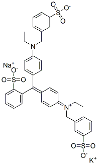 dihydrogen (ethyl)[4-[alpha-[4-[ethyl(3-sulphonatobenzyl)amino]phenyl]-2-sulphonatobenzylidene]cyclohexa-2,5-dien-1-ylidene](3-sulphonatobenzyl)ammonium, potassium sodium salt CAS#: 71701-19-4