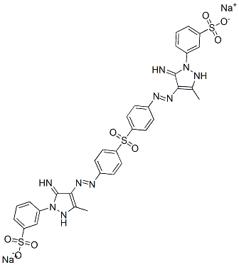 disodium 3,3'-[sulphonylbis[p-phenyleneazo(5-imino-3-methyl-1H-pyrazole-4,1-diyl)]]bis(benzenesulphonate) CAS#: 71033-19-7