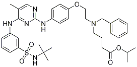 isopropyl 4-(benzyl(2-(4-(4-(3-(N-tert-butylsulfaMoyl)phenylaMino)-5-MethylpyriMidin-2-ylaMino)phenoxy)ethyl)aMino)butanoate CAS#: 1245645-85-5