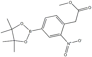 methyl 2-(4-(4,4,5,5-tetramethyl-1,3,2-dioxaborolan-2-yl)-2-nitrophenyl)acetate CAS#: 1352413-08-1