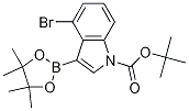 tert-Butyl 4-bromo-3-(4,4,5,5-tetramethyl-1,3,2-dioxaborolan-2-yl)-1H-indole-1-carboxylate CAS#: 1256360-01-6