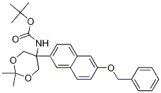 tert-Butyl (5-(6-(benzyloxy)naphthalen-2-yl)-2,2-diMethyl-1,3-dioxan-5-yl)carbaMate CAS#: 1225347-14-7