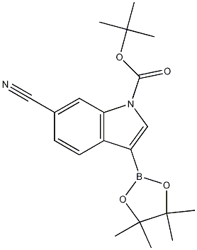 tert-Butyl 6-cyano-3-(4,4,5,5-tetramethyl-1,3,2-dioxaborolan-2-yl)-1H-indole-1-carboxylate CAS#: 1218790-23-8
