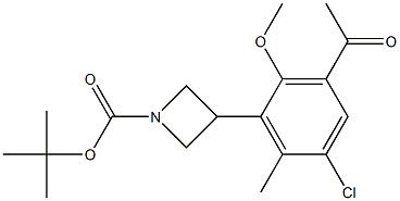 tert-butyl 3-(3-acetyl-5-chloro-2-Methoxy-6-Methylphenyl)azetidine-1-carboxylate CAS#: 1255305-48-6
