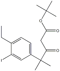 tert-butyl 4-(4-ethyl-3-iodophenyl)-4-methyl-3-oxopentanoate CAS#: 1256584-74-3