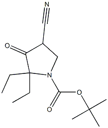 tert-butyl 4-cyano-2,2-diethyl-3-oxopyrrolidine-1-carboxylate CAS#: 1245806-93-2