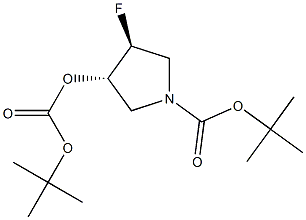 tert-butyl trans-3-(tert-butoxycarbonyloxy)-4-fluoropyrrolidine-1-carboxylate CAS#: 1373503-73-1