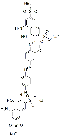 tetrasodium 5-amino-3-[[4-[[4-[(8-amino-1-hydroxy-3,6-disulphonato-2-naphthyl)azo]-3-methoxyphenyl]azo]phenyl]azo]-4-hydroxynaphthalene-2,7-disulphonate CAS#: 72017-91-5